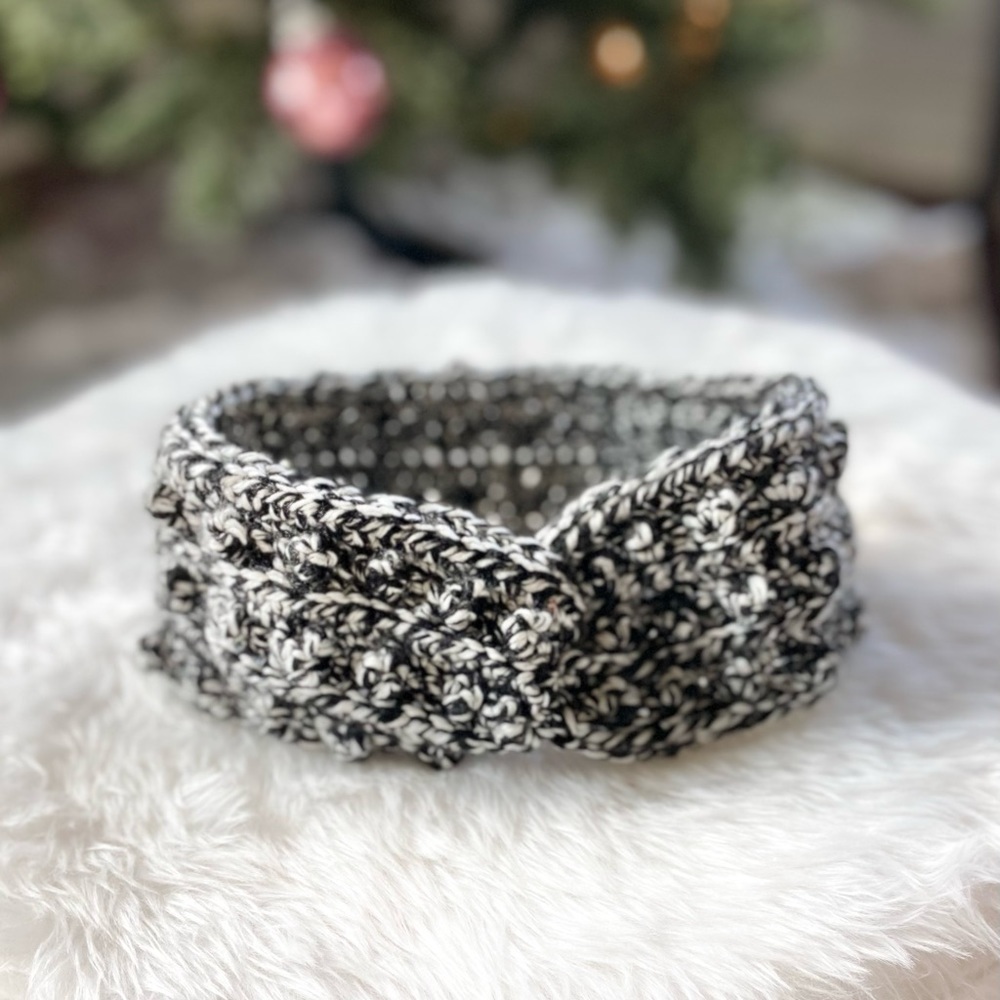 Forever Mine Knit Headband-marbled black